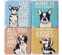 Lafinesse Em7105 - Sottobicchieri in pietra per caldo o freddo Em7105, in gres porcellanato