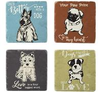 Lafinesse Em7106 - Sottobicchieri in pietra per caldo o freddo Em7106, in gres porcellanato