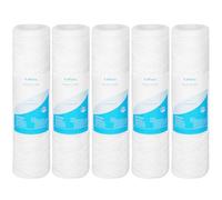 Lafiucy Cartuccia filtro per acqua di sedimenti avvolti da 20 micron, confezione da 5, per filtrazione di sedimenti da 10 pollici x 2,5 pollici per l'intera casa