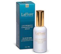 LaFlore Siero concentrato con probiotici vivi, potente siero per una pelle più luminosa e tonica, arricchito con probiotici vivi + vitamine lenitive, vegano, cruelty-free, per tutti i tipi di pelle
