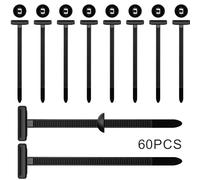 LAFO Confezione da 60 fascette stringicavo per supporto auto, chiusura lampo nera, in nylon, resistente, autobloccante, resistente ai raggi UV, per automotive, costruzione, raggruppamento interno