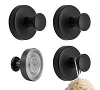 lafo Roha Home Ganci Ventosa Bagno 2 Pezzi, Porta Asciugamani Ventosa Ultra Resistente, Ventose con Gancio Super Resistente, Appendi Accappatoio Bagno, Ganci a Ventosa Super Resistenti Nero Opaco