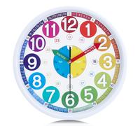 Lafocuse Orologio da Parete Bambini Imparare l'ora Numeri 3D Silenzioso