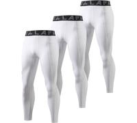 LAFROI 3-Pack Termico Leggings da Uomo, a Compressione, aderenti-MYSK01 White Size XXXL
