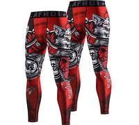 Lafroi, Leggings da uomo YSK08, ad asciugatura rapida, a compressione e aderenti Guerriero X2 XXL