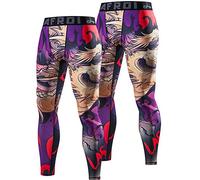 Lafroi, Leggings da uomo YSK08, ad asciugatura rapida, a compressione e aderenti Luna Sangue X2 M