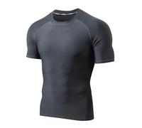 LAFROI Maglia a Compressione da Nuoto da Uomo a Maniche Corte UPF 50+ BJJ Rash Guard