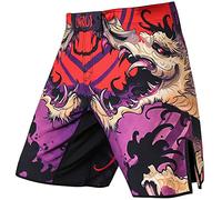 LAFROI - Pantaloni da MMA, Boxe, Cross Training e Altri Sport da Combattimento, con Coulisse e Tasca, QJK01, Blood Moon, M