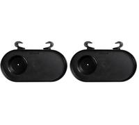 Lafuma Mobilier Mobile Portabicchieri per Poltrona Relax Lafuma Mobilier Mobile in plastica Riciclata al 100%, Nero, LFM5255_0247 (Confezione da 2)