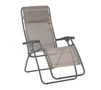 LAFUMA MOBILIER Sedia a sdraio reclinabile Relax, Pieghevole e regolabile, Sistema di sospensione con lacci, RSXA, Texplast, Colore: castagna, LFM2045-9147