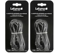 Lafuma Mobilier Set di 8 Lacci Elastici con Punte, Nero, 2x60 cm e 2x120 cm, LFM5065_9406