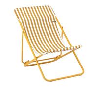 Lafuma Sedia a sdraio pieghevole multi-posizione Maxi Transat Airlon (Giallo Rayure Miel)