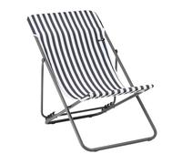 Lafuma Sedia a sdraio pieghevole multi-posizione Maxi Transat Airlon (Grigio Rayure Terre-Titane)