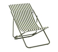 Lafuma Sedia a sdraio pieghevole multi-posizione Maxi Transat Airlon (Verde Rayure Moss)