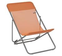 Lafuma Sedia a Sdraio Pieghevole Multi-Posizione Maxi Transat Batyline® ISO Arancione Clementine