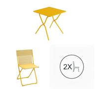 Lafuma Set tavolo e 2 sedie Balcony colorblock miel