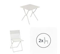 Lafuma Set tavolo e 2 sedie Balcony colorblock seigle