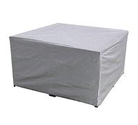 Lagaga Copertura protettiva per mobili da giardino, color argento, rettangolare, quadrata, con coulisse, impermeabile, antipolvere, resistente ai raggi UV (240 x 240 x 85 cm)