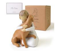 LAGAHS Regali commemorativi per cani, Regali per mamme di cani, Figurine di angeli di cani dipinti a mano Regali in ricordo di cani, Regali per amanti dei cani per uomini e donne