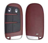Lage Guscio Chiave Compatibile con Fiat 500x Freemont Jeep Renegade Cherokee Compass Dodge Chrysler, Scocca Cover Ricambio Keyless Rossa a 2 Tasti Pulsanti con Lama Interna per Telecomando Auto