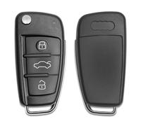 Lage Guscio di Ricambio per Chiave compatibile con Audi A1, A3, A4, A6, A8, TT, Q5, Q7, R8, S3, S4, S6, RS4, RS6 - Cover Scocca Telecomando Chiavi a 3 Pulsanti in Plastica