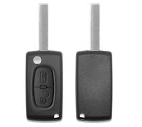 Lage Guscio per Chiave 2 Tasti compatibile con Peugeot 106, 107, 205, 206, 207, 306, 307, 308, 309, 406, 407, 807 e Citroen C1, C2, C3, C4, C5 - Telecomando Auto Cover Scocca Ricambio - con Lama
