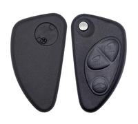 Lage Guscio per Chiave Auto compatibile con Alfa Romeo 145 146 147 156 159 164 166 GTV GT GTA Spider Alfetta Brera Giulia - Cover Scocca Telecomando Ricambio a 3 Tasti Pulsanti con Lama