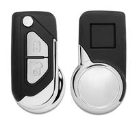 Lage Guscio per Chiave compatibile con Citroen DS3, DS4, C3, C4, C5 - Telecomando Cover Protettiva, Scocca Coprichiave di Ricambio, a 2 Tasti Pulsanti Nero - con Lama