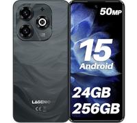 LAGENIO A11 Pro Android 15 Telefono Cellulare, 6.7 Inch HD+ 120Hz Mobile Phone, 24GB+256GB/TF 1TB, Dual SIM 4G Android Smartphone, 50MP+8MP AI Camera/Widevine L1/Face ID/GPS/OTG