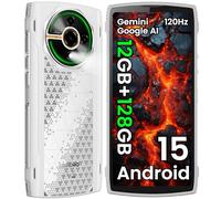 LAGENIO Panther 2 Rugged Smartphone Android 15, 12GB+128GB/1TB Espandibile, IP68/IP69K 6.7" HD+120Hz Telefono Indistruttibile, 16MP+8MP, 5150mAh, Widevine L1/Face ID/OTG/GPS/NFC/3 SIM Slots, Bianco