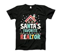 L'Agente Immobiliare Preferito di Babbo Natale Buon Natale Tee T-Shirt Girocollo Magliette Basic Casual Maglietta Uomo per Bodybuilding Sport Palestra M