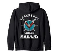Lagertha's Shield Maidens - Fanciulla Scudo Vichingo Felpa con Cappuccio