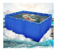 Laghetti per Pesci da Giardino, Laghetto Fuori Terra in PVC - Acquario da Interno in Tela, Fontana da Giardino Esterna, Perfetto per Gli Appassionati di Pesci E Piante,Blu,3x3m