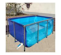 Laghetto for pesci in PVC con struttura in acciaio, laghetto for acquario in tela con valvola di scarico, design pieghevole, facile da installare, serbatoio di stoccaggio temporaneo dell'acqua for pis