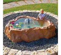 Laghetto giardino vetroresina con bordo fuoriterra Caraibi