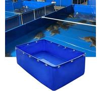 Laghetto per Acquario Pieghevole in PVC Resistente, Adatto a Pesci, Koi e Altri acquari. Laghetto in Tela con Occhielli e valvola di Scarico per Un Facile utilizzo.