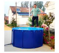 Laghetto per pesci in PVC resistente e pieghevole di grandi dimensioni, ideale per l'allevamento e l'irrigazione di carpe koi. Telaio rinforzato, design rotondo, perfetto per giardini acquatici, uti