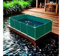 Laghetto per Pesci in Tela di PVC Resistente Multifunzionale Grande Laghetto per Pesci in Tela con Valvola di Scarico Temporaneo per Il Nuoto Fuori Terra,01,300 * 100 * 70cm