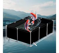 Laghetto per Pesci in Tela di PVC Resistente Multifunzionale Grande Laghetto per Pesci in Tela con Valvola di Scarico Temporaneo per Il Nuoto Fuori Terra,04,300 * 100 * 80cm