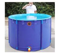 Laghetto per Pesci in Tela per Esterni con valvola di Scarico - Piscina per Acquario Fuori Terra per Allevamento di Koi, stoccaggio dell'Acqua, irrigazione agricola, Telo Resistente per acqu