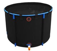 Laghetto per Pesci in Tela Portatile Resistente Laghetto in Tela PVC con Telaio Acquario Verticale per Pesci Rossi/Koi Vasca di Contenimento per Piscina Fuori Terra,A,1.2 * 0.8m