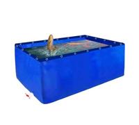Laghetto portatile per koi, 5 x 3 m, rivestimento in tela di PVC fuori terra, facile da installare, piscina per allevamento di pesci per acquario, habitat Koi durevole e leggero, non richiede telaio
