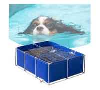 Laghetto rettangolare pieghevole in tela per pesci, 2 x 2 x 0,8 m, ideale per piscina ornamentale e serbatoio di allevamento di koi, per acquacoltura e stoccaggio dell'acqua