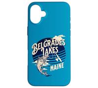 Laghi di Belgrado Maine pesca a mosca trota, spigola, pescatore souvenir Custodia per iPhone 16 Plus