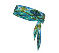 Laghi di Plitvice Parco Nazionale Stampa Fasce per la testa Atletica Fasce per il sudore per uomo donna Head Tie Sport Bandana per Yoga Palestra