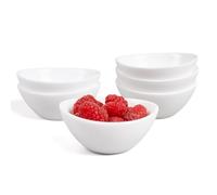 LaGlint Set da 6 Piccole Ciotole per Condimenti in Vetro Opale, 90 ml Ciotoline per Salsa di Soia, Specie per Barbecue, Insalata, Salsa di Pomodoro