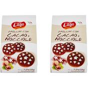 Lago 1968, Frollini con Cacao e Nocciole 320g, Biscotti Frollini con Cioccolato e Miele da Inzuppare, Senza Olio di Palma, Ricetta Ricca, Ideali per Colazione (Confezione da 2)