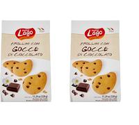 Lago 1968, Frollini con Cacao e Nocciole 320g, Biscotti Frollini con Cioccolato e Miele da Inzuppare, Senza Olio di Palma, Ricetta Ricca, Ideali per Colazione (Confezione da 2)