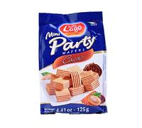 Lago 1968, Mini Party 125g, Wafer senza Zucchero con Crema Cacao 74% con 5 Strati Friabili di Wafer e una Crema Cioccolato Vellutata