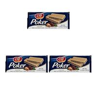 Lago 1968, Poker Cacao 150g, Wafer con Crema Cacao 75% con 3 Strati Friabili di Wafer e una Crema Cioccolato Vellutata (Confezione da 3)